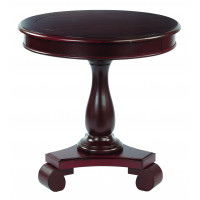 OSP Home Furnishings BP-AVLAT-AC12 Avalon Hand Painted Round Accent table in Vintage Wine Finish